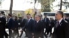 Президент Кыргызстана Садыр Жапаров, президент Узбекистана Шавкат Мирзиёев, председатель Халк Маслахаты Туркменистана, экс-президент Гурбангулы Бердымухамедов вместе с другими главами государств приняли участие в посадке деревьев. Узбекистан, Самарканд, 11 ноября 2022 года 