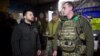 Президент України Володимир Зеленський під час відвідин українських військових на Куп'янському напрямку. Харківщина, 19 лютого 2024 року 
