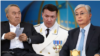 Оңдон солго: Казакстандын мурдагы президенти Нурсултан Назарбаев, Самат Абиш, азыркы казак президенти Касым-Жомарт Токаев.