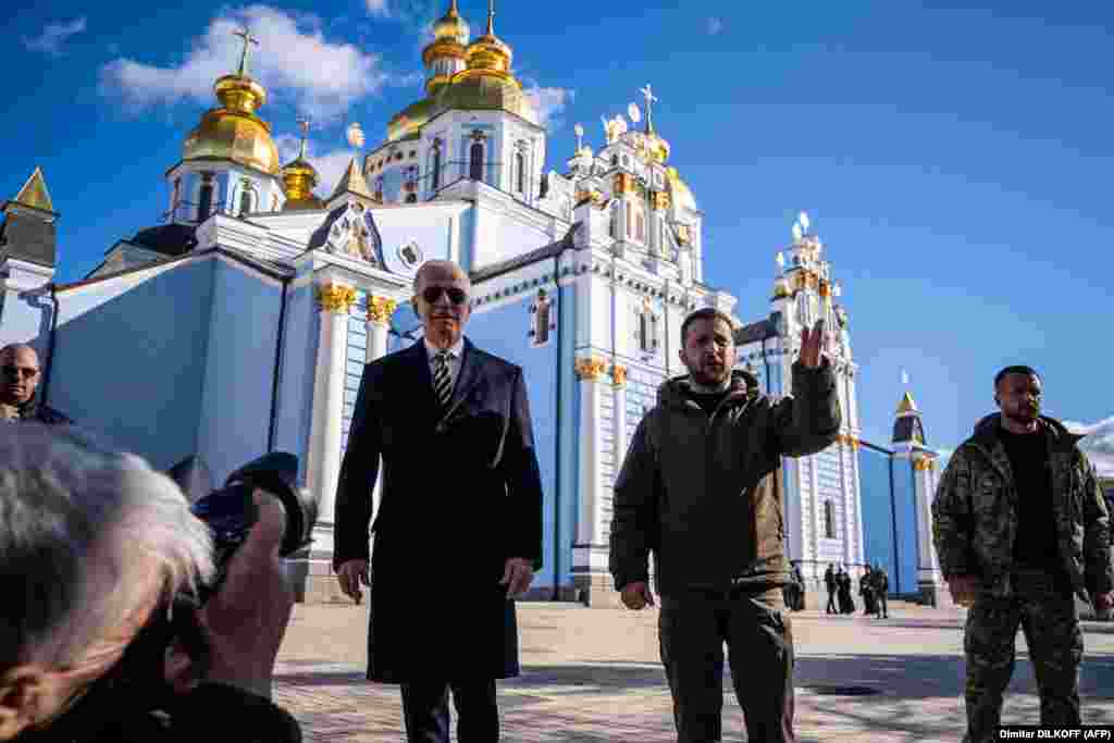 Although he'd made many previous visits to Ukraine as U.S. vice president, this was Biden's first trip to the besieged country since the start of his presidency.