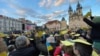 Масова акція на підтримку України у центрі Праги. Чехія, 24 лютого 2024 року