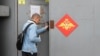 A Russian Army conscript is seen at an enlistment office.