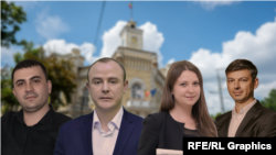 Colaj Europa Liberă. De la stânga la dreapta:Andrei Ciochină, Ion Pîntea, Olesea Pșenițchi și Roman Vitiuc.