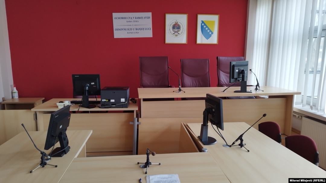 Slike praznih sudnica, poput ove u Osnovnom sudu Banja Luka tokom februarskog štrajka administrativnih radnika, mogle bi biti uobičajena slika ukoliko se štrajk advokata po službenoj dužnosti nastavi, Banja Luka, BiH, 28. februar 2024.