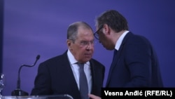 Рускиот министер за надворешни работи Сергеј Лавров и српскиот претседател Александар Вучиќ