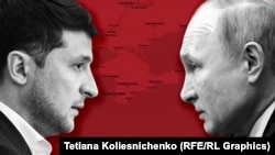 Президенти Укарїни та Росії, Володимир Зеленський та Володимир Путін (колаж)