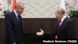 Рэджэп Эрдаган і Ўладзімір Пуцін