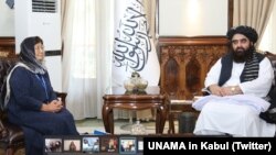 د طالبانو د بهرنیو چارو وزیر او د ملگرو ملتونو د سرمنشي ځانګړې استازې - تصویر له ارشیف څخه