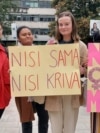 Women protesting against femicide, Sarajevo 