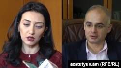 Министр юстиции Армине Ованнисян и оппозиционер Левон Зурабян 