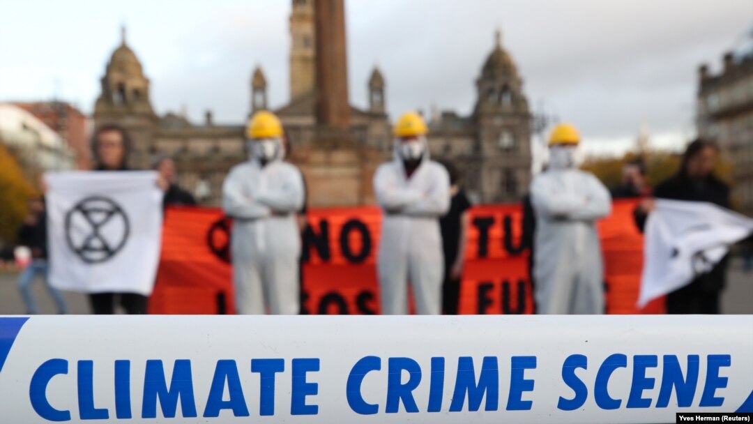 Protest tokom Konferencije UN-a o klimatskim promjenama (COP26), u Glazgovu, Škotska, 7. novembra 2021. 