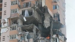 Stambena zgrada oštećena u nedavnom granatiranju u Kijevu, Ukrajina 26. februara 2022.