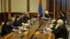 Президент Армении Серж Саргсян проводит встречу со специальной комиссией по конституционным реформам, 13 марта 2015 г.