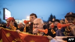 Protesta në Shkup kundër platformës së partive shqiptare. 
