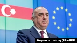 Ադրբեջանի ԱԳ նախարար Էլմար Մամեդյարովը Բրյուսելում, 4-ը ապրիլի, 2019թ.