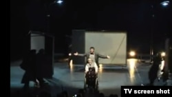 Scenă din drama „Oameni ai nimănui” de Dumitru Crudu, jucată în Italia