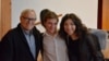 Natalia Costiuc și Andrei Ioniță împreună cu prof. David Geringas.