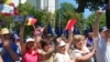 Imagine de la mitingul de susținere a ratificării, la Chișinău