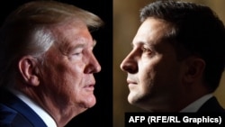 Комбіноване фото: Дональд Трамп і Володимир Зеленський 