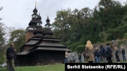 Церква Святого Архангела Михаїла в Празі до пожежі, архівне фото