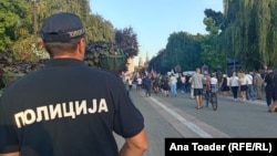 Policija obezbeđuje skup na koji je pozvala Srpska napredna stranka u Vršcu, 20. avgusta 2025