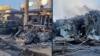 Ukraine - a Russian aerial bomb hit a busy shopping center in the town of Dobropillya in Ukraine's Donetsk Region on July 16 - screen grab