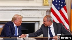 АҚШ президенті Дональд Трамп және Армения басшысы Никол Пашинян