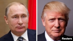 Президенти США та Росії Дональд Трамп (п) та Володимир Путін, фотоколаж