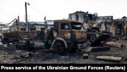 Знищена російська військова техніка під час наступу Росії на Україну в місті Тростянець Сумської області, березень 2022 року, ілюстративне фото