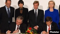 Շվեյցարիա - Հայ - թուրքական արձանագրությունների ստորագրման արարողությունը, Ցյուրիխ, 10-ը հոկտեմբերի, 2009թ.