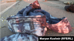Ukrainian authorities discovered the uniform of a Russian OMON riot officer north of Kyiv after Russian troops withdrew in 2022.