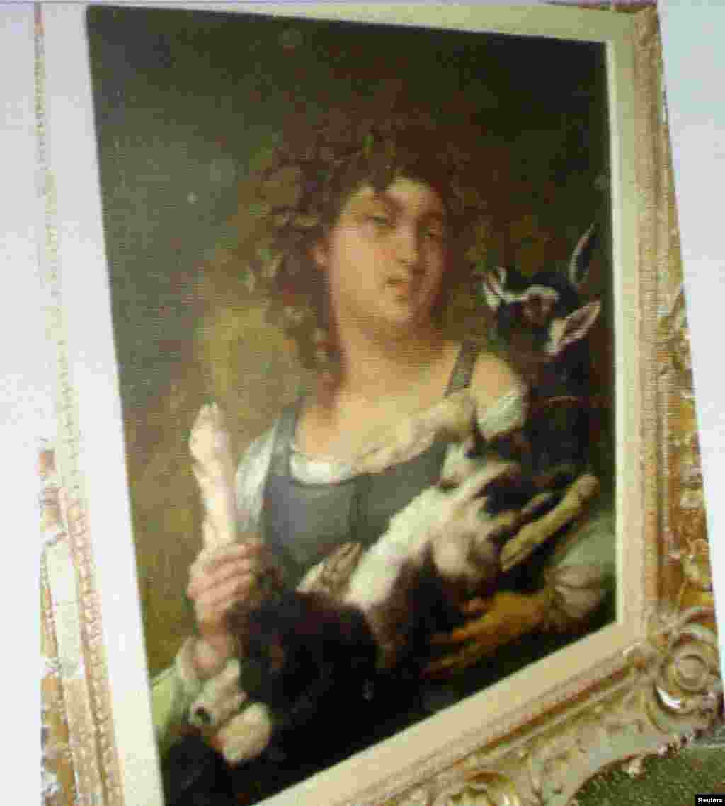 Fransız rəssamı Gustave Courbet-in 'Kənd qızı və keçi" rəsmi