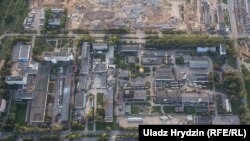 Індустрыяльная зона Менску з вышыні, архіўная здымка