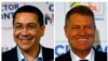 Victor Ponta (stânga) şi Klaus Iohannis