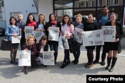 Studenți la Şcoala de Studii Avansate în Jurnalism din Chișinău