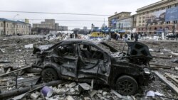 مرکز شهر خارکیف پس از بمباران