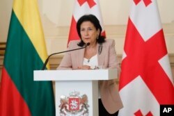 Georgian President Salome Zurabishvili has described the October voting as a referendum on the country’s “European future.”