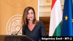 Varga Judit igazságügyi miniszter a Nemzeti Közszolgálati Egyetemen 2020. szeptember 3-án 