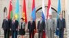 The leaders of Belarus, Kazakhstan, Kyrgyzstan, Armenia, Russia, and Tajikistan and the CSTO Secy Gen pose for a group photo in Yerevan. August 20, 2010 