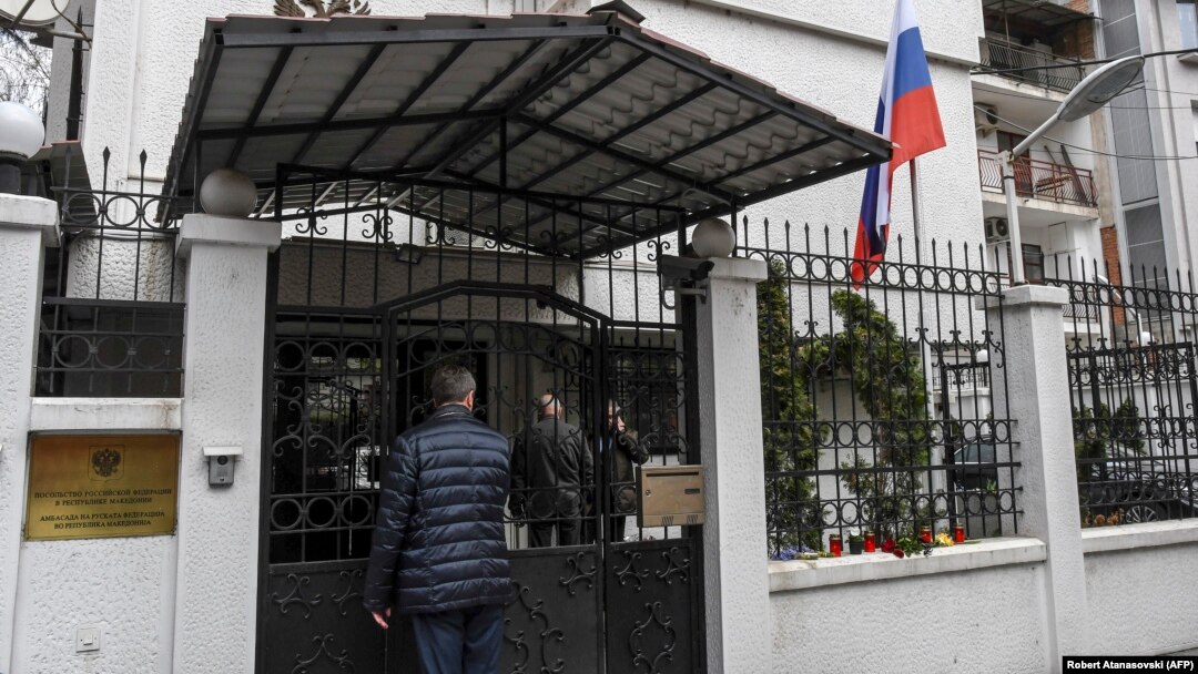 U Skoplju, kao i u Tirani, će se moći glasati u Ambasadi Rusije. Na fotografiji Ambasada Rusije u Skoplju, mart 2018. godine.