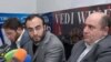 Armenia -- Dissident members of the opposition Social-Democratic Hnchakian Party hold a news conference on December 17, 2009.