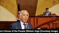 د افغانستان د مالیې سرپرست وزیر همایون قیومي د ولسي جرګې غونډه کې