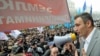 Украинский боксер Виталий Кличко, лидер партии "УДАР" выступает на одной из акции протеста в Киеве. 