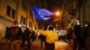 Проєвропейський протест біля будівлі Парламенту Грузії в центрі Тбілісі, 28 листопада 2024 року