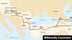 Частина шляху, яким планують прокласти газопровід «Набукко»