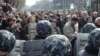 Armenia -- Riot police confront opposition protesters in Yerevan on 01Mar2008