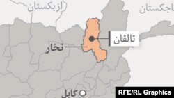 د افغانستان په نقشه کې تخار ولایت