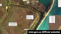 Зображення місця видобутку «токсичного піску» в Криму (фотосхема)