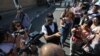 Павел Манукян в ходе пресс-конференции на территории полка ППС, Ереван, 23 июля 2016 г.
