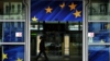 Belgium - The entrance of EU Commission Berlaymont building in Brussels, 21May2014 